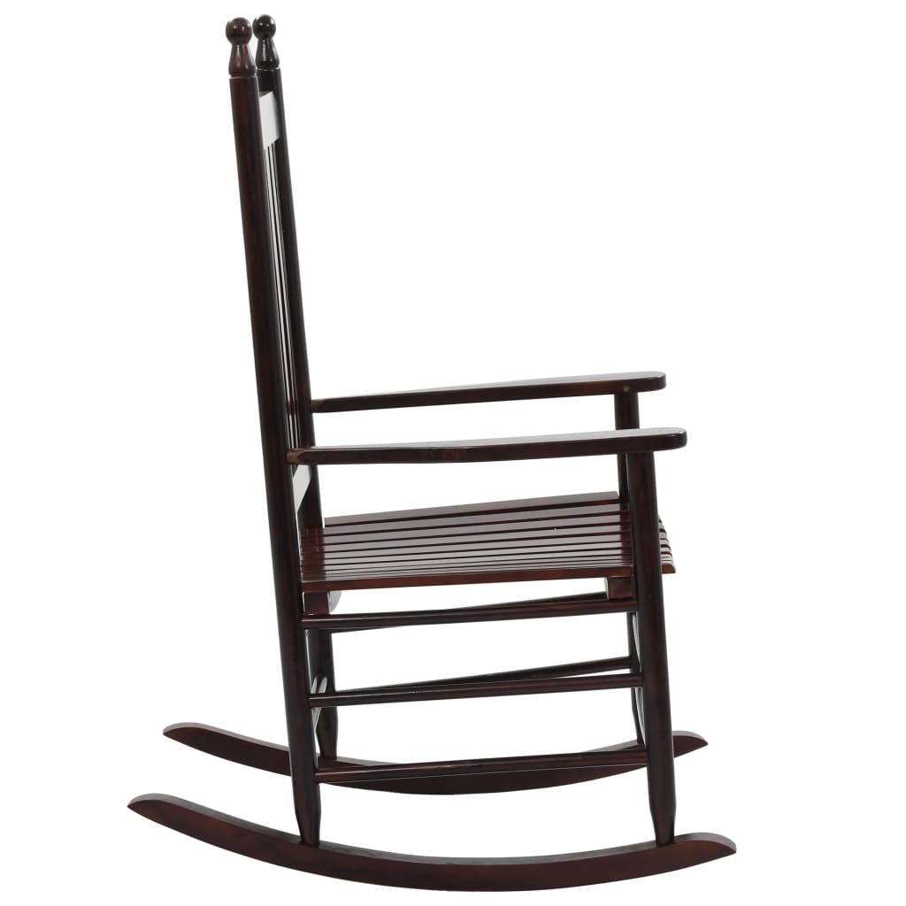 Rocking Chair With Curved Seat Poplar Wood