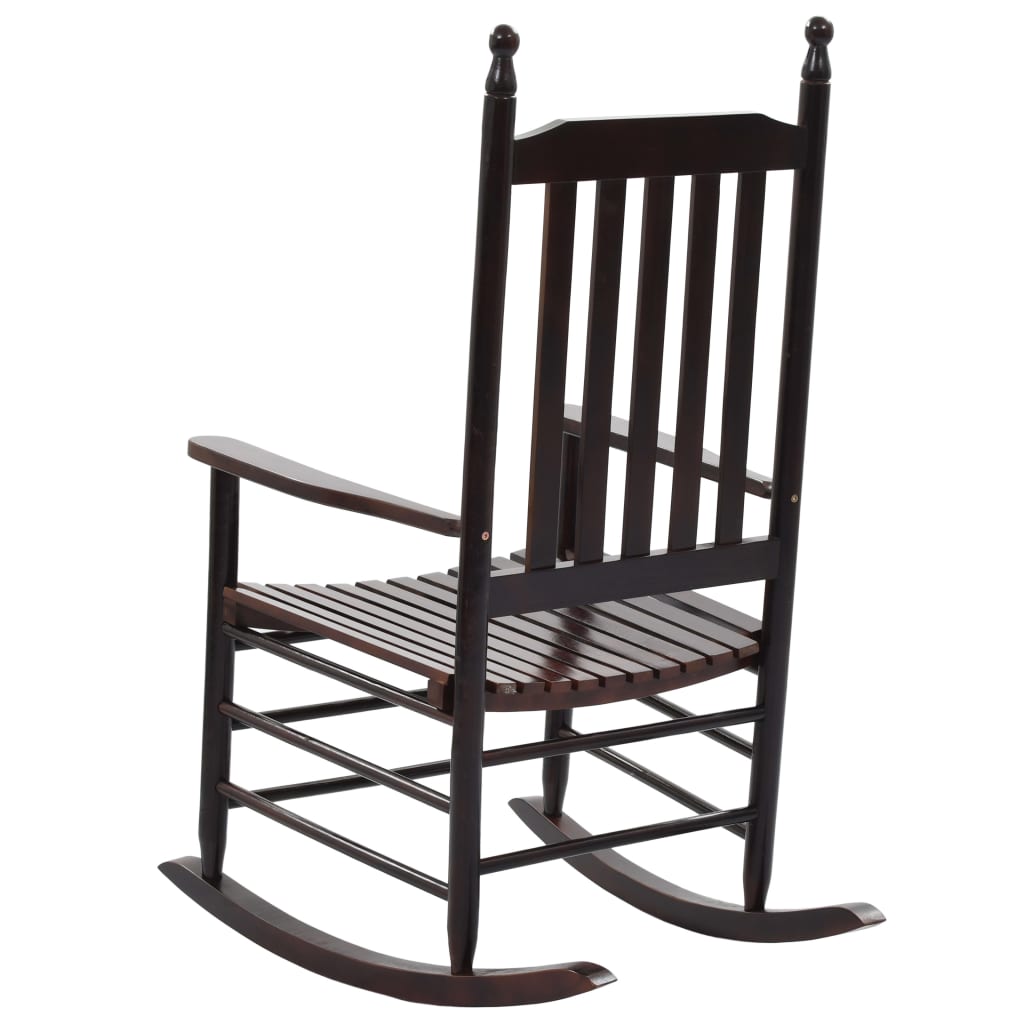 Rocking Chair With Curved Seat Poplar Wood