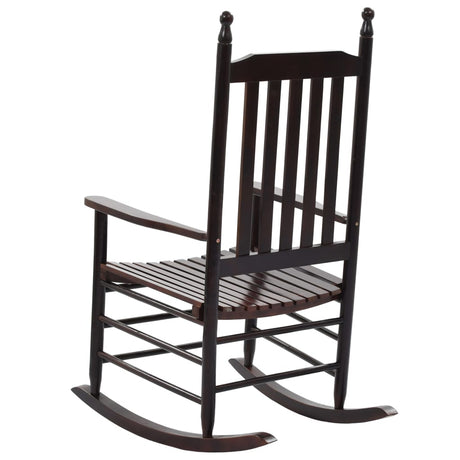 Rocking Chair With Curved Seat Poplar Wood