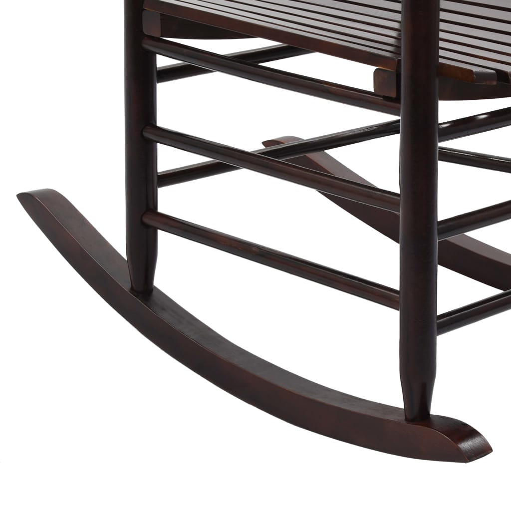 Rocking Chair With Curved Seat Poplar Wood
