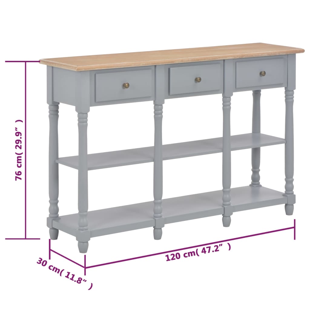 Console Table 120X30X76 Cm Mdf