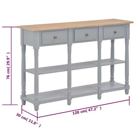 Console Table 120X30X76 Cm Mdf