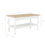 Coffee Table And Brown 87.5X42X44 Cm Solid Pine Wood