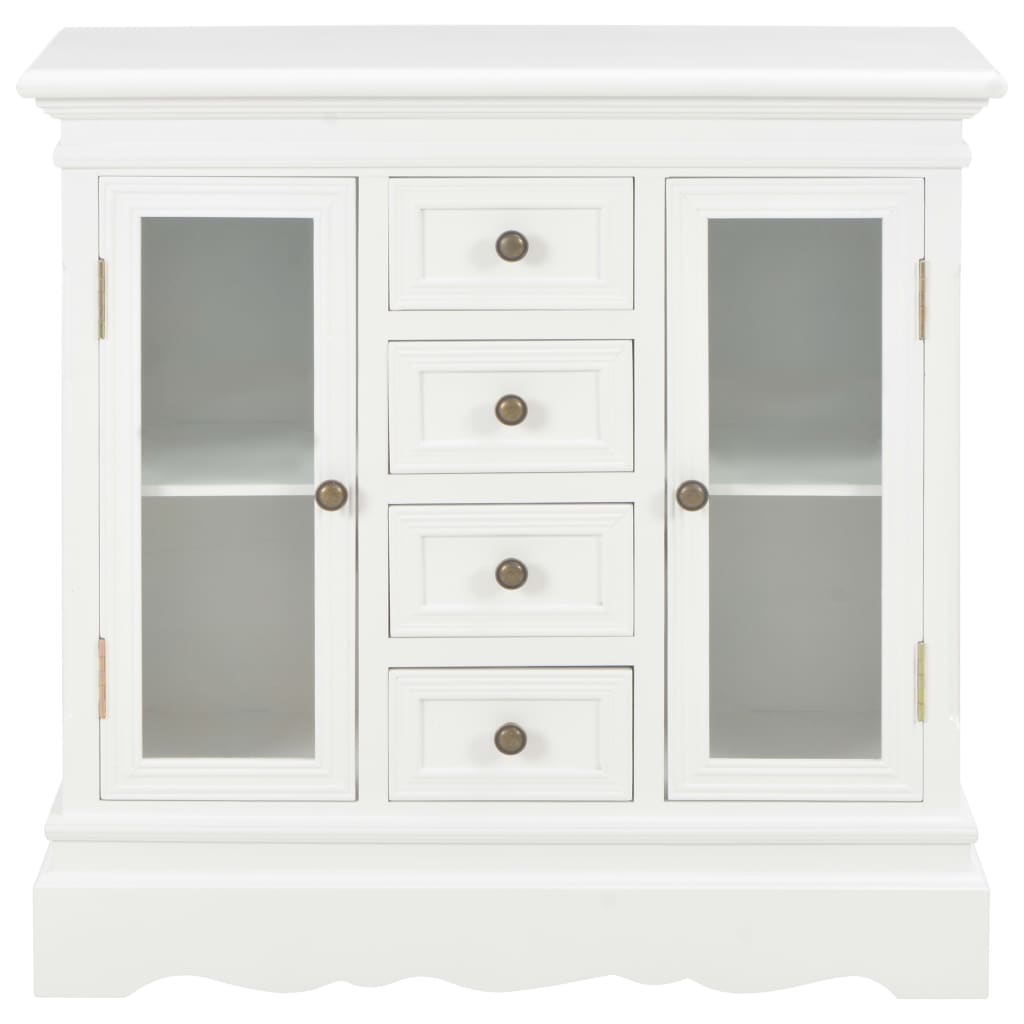 Sideboard White 70X28X70 Cm Solid Pine Wood