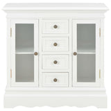 Sideboard White 70X28X70 Cm Solid Pine Wood
