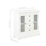 Sideboard White 70X28X70 Cm Solid Pine Wood