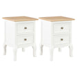 Bedside Cabinet 2 Pcs White 35X30X49 Cm Mdf