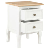 Bedside Cabinet 2 Pcs White 35X30X49 Cm Mdf
