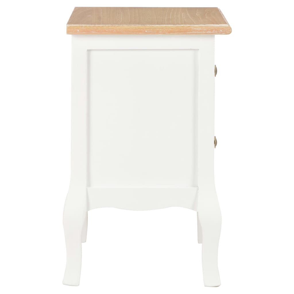 Bedside Cabinet 2 Pcs White 35X30X49 Cm Mdf