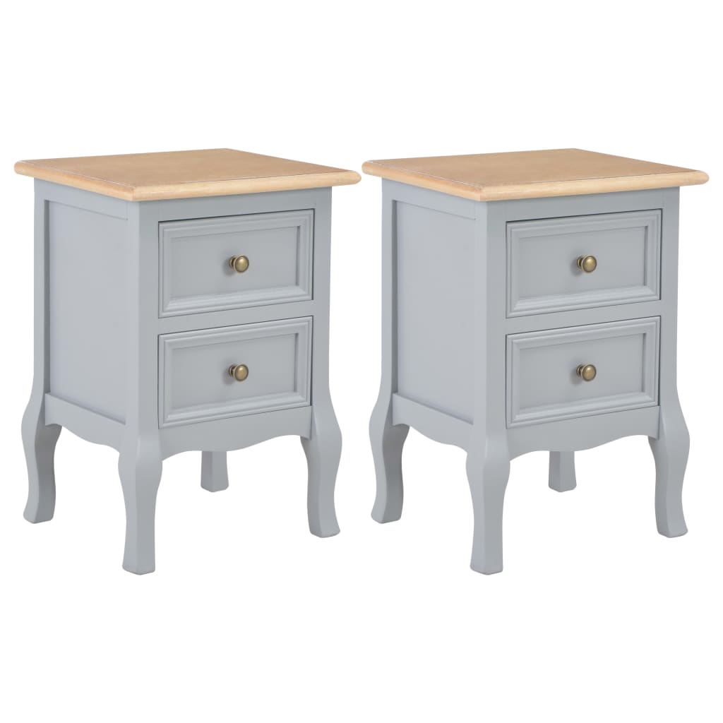 Bedside Cabinet 2 Pcs White 35X30X49 Cm Mdf