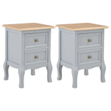 Bedside Cabinet 2 Pcs White 35X30X49 Cm Mdf