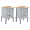 Bedside Cabinet 2 Pcs White 35X30X49 Cm Mdf