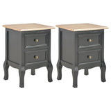 Bedside Cabinet 2 Pcs White 35X30X49 Cm Mdf