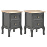 Bedside Cabinet 2 Pcs White 35X30X49 Cm Mdf