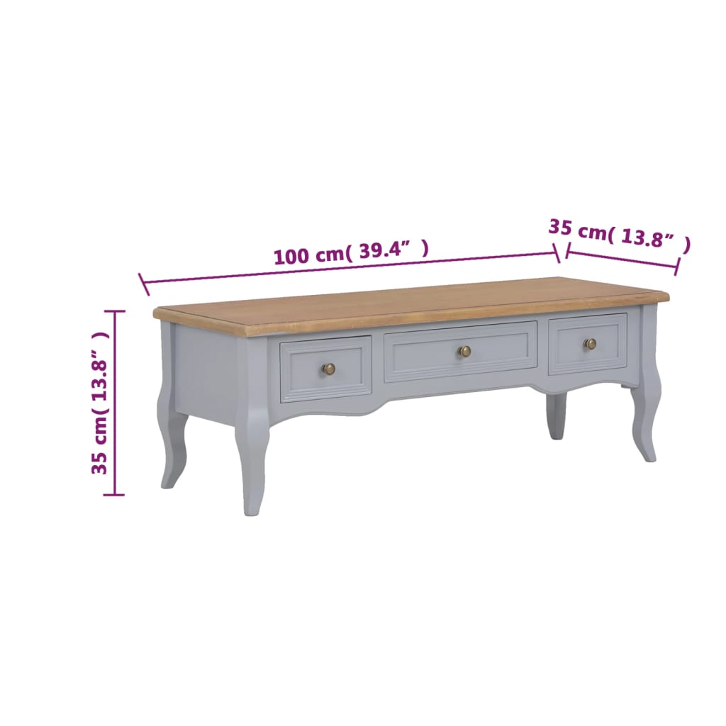 Tv Cabinet 100X35X35 Cm Wood
