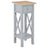 Side Table White 27X27X65.5 Cm Wood