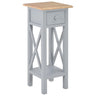 Side Table White 27X27X65.5 Cm Wood