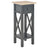 Side Table White 27X27X65.5 Cm Wood