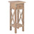 Side Table White 27X27X65.5 Cm Wood