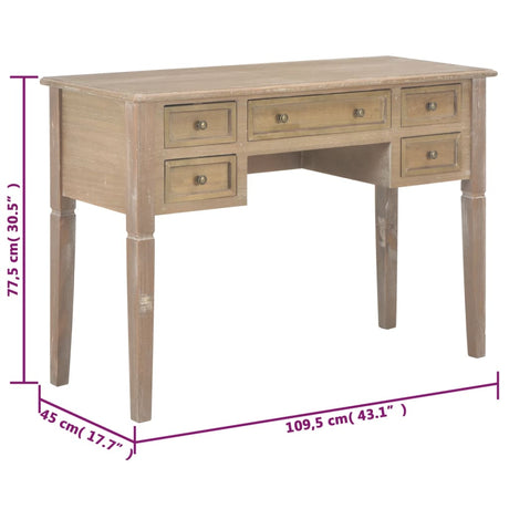 Writing Desk 109.5X45X77.5 Cm Wood