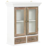 Wall Cabinet White 49X22X59 Cm Engineered Wood