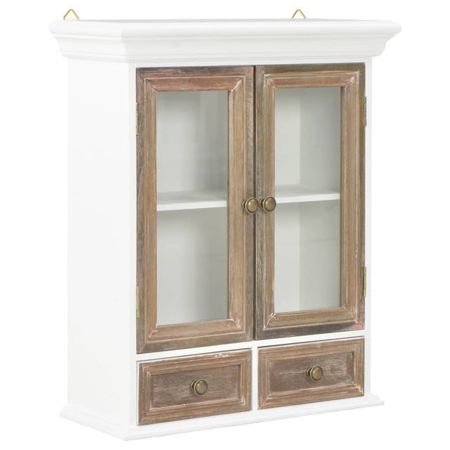 Wall Cabinet White 49X22X59 Cm Engineered Wood