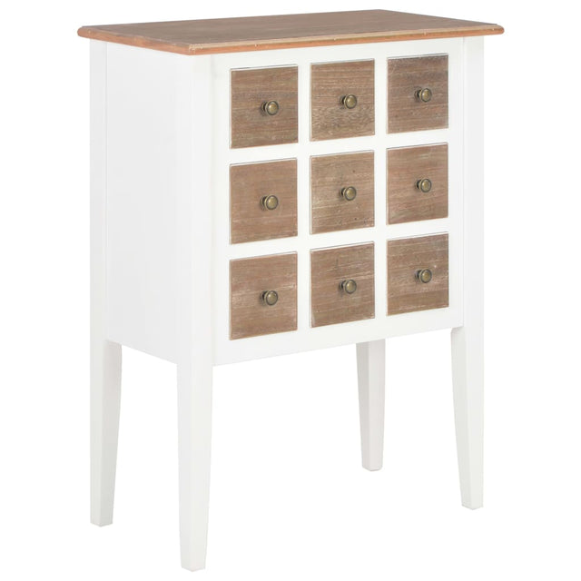 Sideboard White 54X30X80 Cm Solid Wood