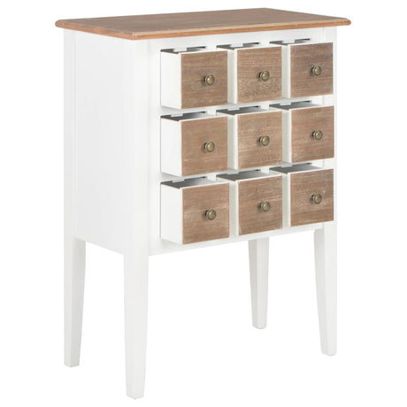 Sideboard White 54X30X80 Cm Solid Wood