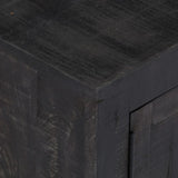 Tv Cabinet Black Solid Mango Wood