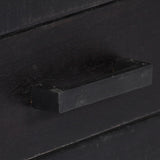 Tv Cabinet Black Solid Mango Wood