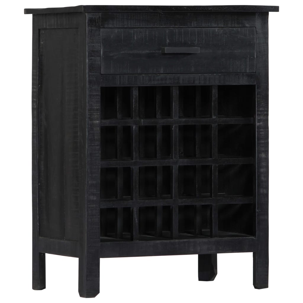 Tv Cabinet Black Solid Mango Wood