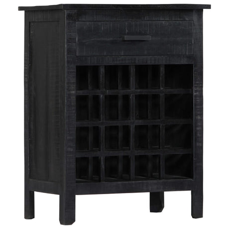 Tv Cabinet Black Solid Mango Wood