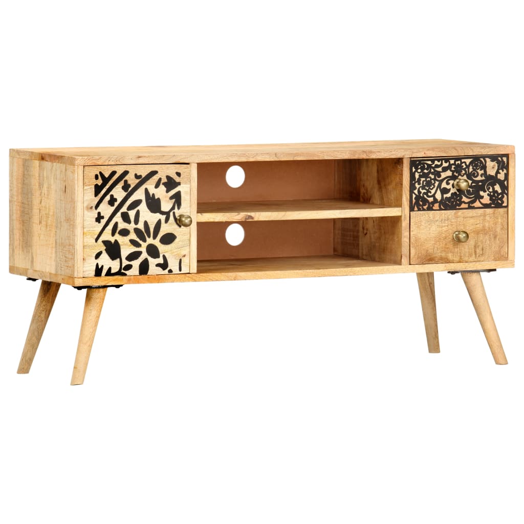 Tv Cabinet 100X30X45 Cm Solid Mango Wood