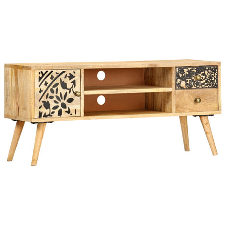 Tv Cabinet 100X30X45 Cm Solid Mango Wood