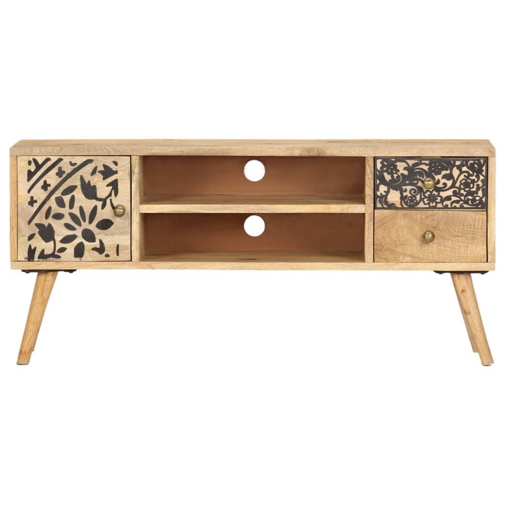 Tv Cabinet 100X30X45 Cm Solid Mango Wood