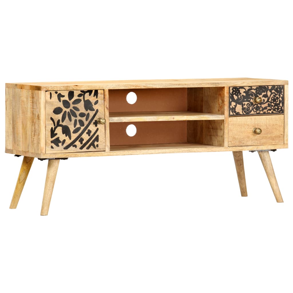 Tv Cabinet 100X30X45 Cm Solid Mango Wood