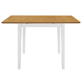 Extendable Dining Table White (80-120)X80X74 Cm Mdf