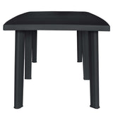 11 Piece Outdoor Dining Set Plastic Anthracite