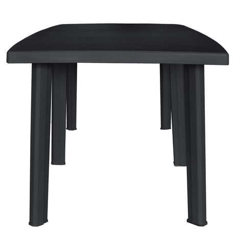 11 Piece Outdoor Dining Set Plastic Anthracite