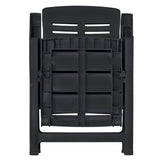 11 Piece Outdoor Dining Set Plastic Anthracite