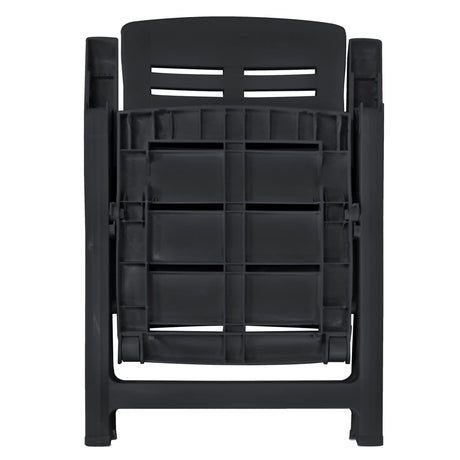 11 Piece Outdoor Dining Set Plastic Anthracite