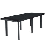 11 Piece Outdoor Dining Set Plastic Anthracite