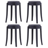 Stackable Stools 4 Pcs Plastic