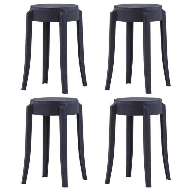 Stackable Stools 4 Pcs Plastic