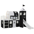 Children's Loft Bed Frame With Slide & Ladder Pinewood 97X208 Cm