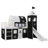 Children's Loft Bed Frame With Slide & Ladder Pinewood 97X208 Cm
