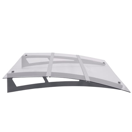 Door Canopy Silver And Transparent Pet