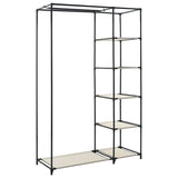 Folding Wardrobe Cream 110x45x175 cm Fabric