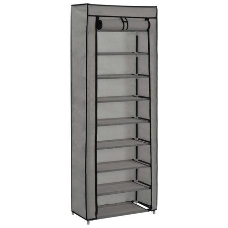 Shoe Cabinet With Cover 57X29X162 Cm Fabric