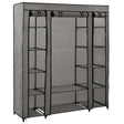Wardrobe With Compartments And Rods 150X45X176 Cm Fabric